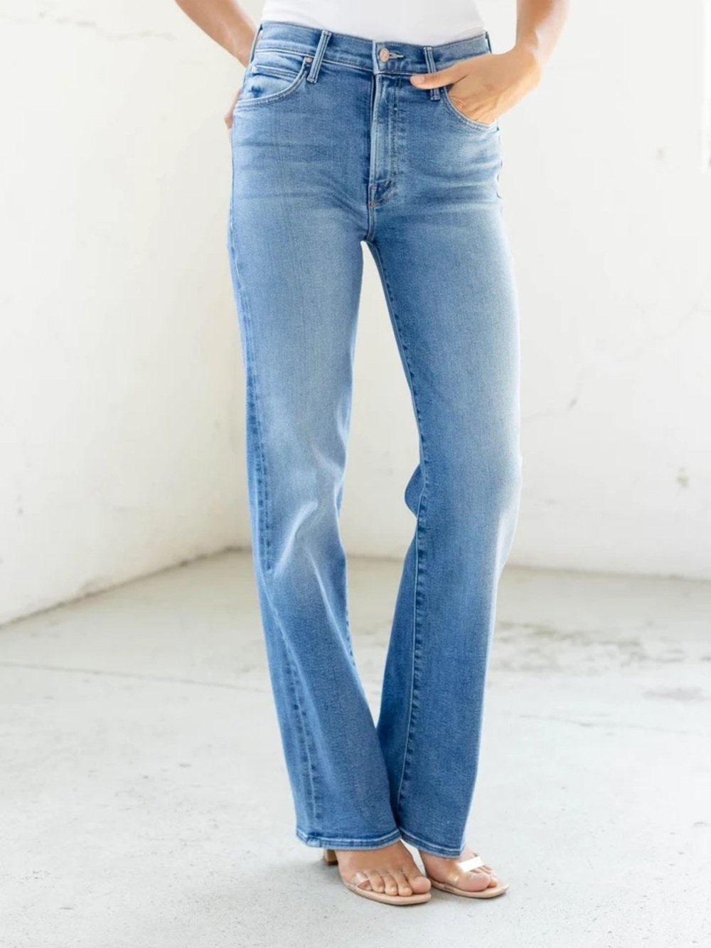 Mother The Kick Hi Rise Straight Leg Color Fan Favorite Size 26 - Picture 10 of 11